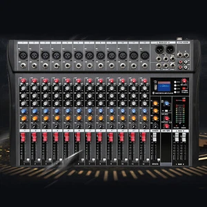 12 Channel Powered Bluetooth Studio Mixer Digital Mixer Mixing Console USB New - Picture 1 of 12