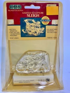 Lemax Xmas Sleigh LIGHTED Sculpture 74164 Released 1997 Retired 2008 - Picture 1 of 4