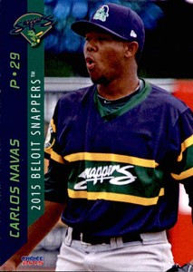 2015 Beloit Snappers Choice #22 Carlos Navas Patanemo Venezuela VZ Baseball Card