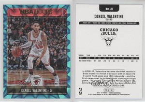2017-18 Panini NBA Hoops Teal Explosion Denzel Valentine #21