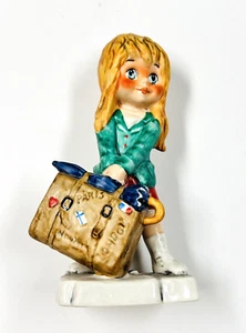 Goebel Little Girl Traveler Figurine Made in W. Germany 5 3/4" 1977 Mint Rare - Picture 1 of 9