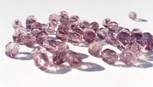 1200 Pcs 4mm Czech Fire Polished Round Faceted Glass Beads  -  MEDIUM AMETHYST - Picture 1 of 3