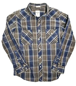 Fossil Dress Shirt Mens Sz Medium Button Up Down Long Sleeve Casual Button Snaps - Picture 1 of 8