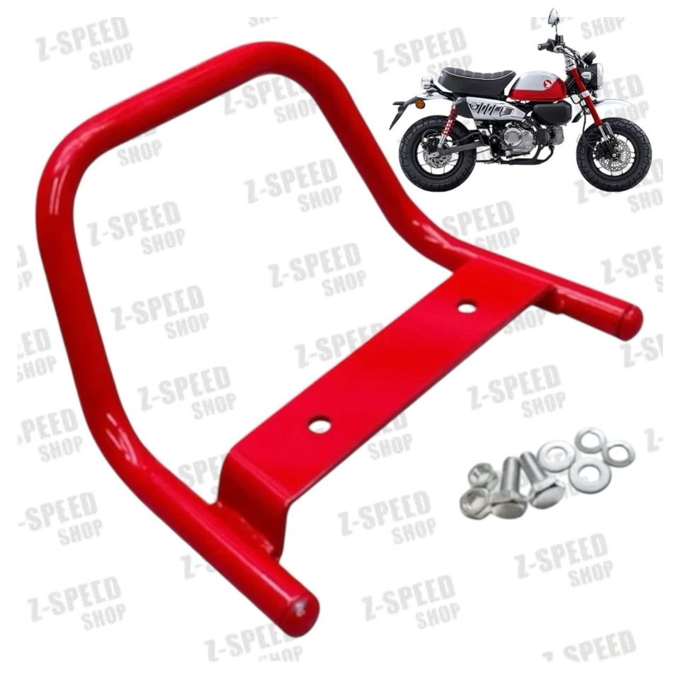 Rack Red Rear Grab Bar Handle Support Bracket For Honda Monkey 125 (All Years) - Image 1 of 4