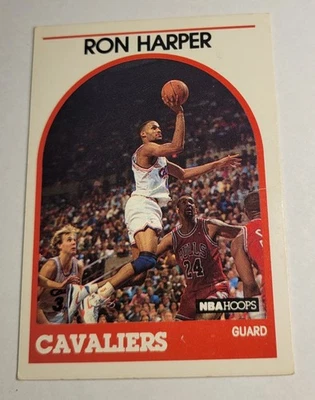 1989 Ron Harper NBA Hoops Card #205 Cleveland Cavaliers Basketball Guard Flaw - Image 1 of 4