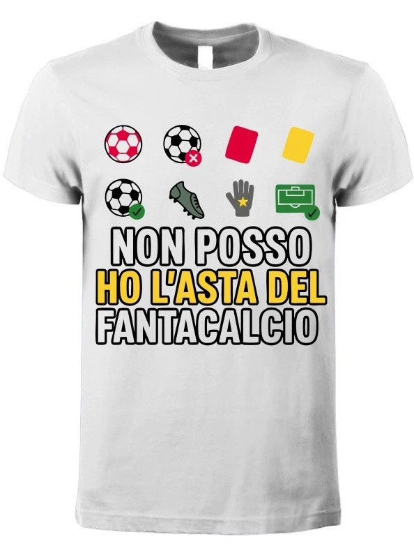 T-shirt Fantacalcio 100%co Disponibile dalla S alla XXL - Immagine 1 di 1