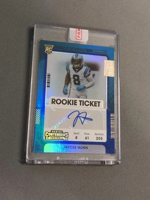 2021 Panini Contenders - Jaycee Horn Reverse Rookie Ticket Variation Auto SP - Image 1 of 3