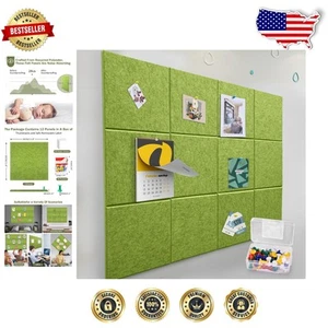 Customizable Acoustic Felt Panels with Removable Adhesive - 11.8x11.8, 12 Pack - Picture 1 of 10