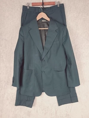 Gucci Suit Mens 40S Pants 32x28 Green Wool Mohair Two Piece Blazer Uniform - Image 1 of 4