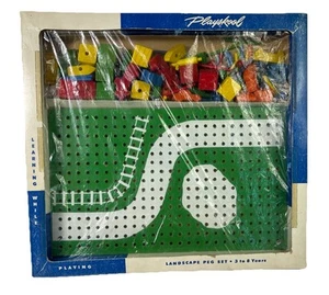 Juego de clavijas de paisaje Playskool vintage años 50 con caja nº 245 - Edición original rara - Imagen 1 de 6