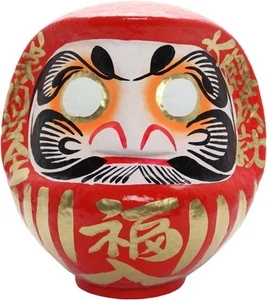Japanese Red Daruma Doll Wish Making for Good Luck Made in Japan 9.8x8.2x10.2 in - Picture 1 of 8