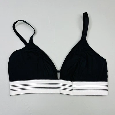 Lively Bra Triangle Bralette SZ 1 Unlined Wire Free Adjustable Straps 32D 34D - Image 1 of 4