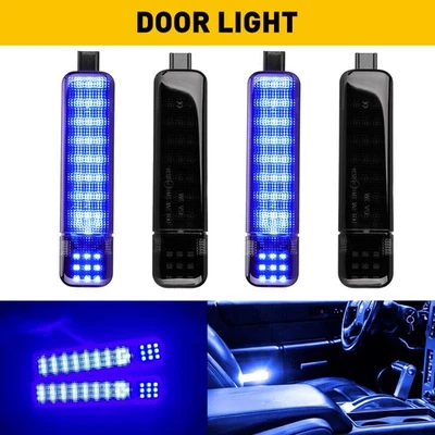 4pcs Blue LED Door Courtesy Light For Chevy & GMC C/K 1500 2500 Suburban 96-00 V - Image 1 of 4