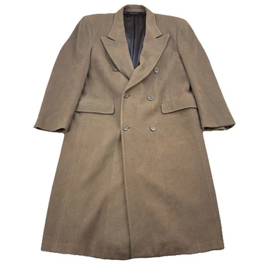 Christian Dior Coat Mens 44 Brown Monsieur 100% Wool Vintage Double Breasted - Image 1 of 4