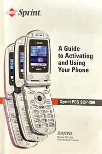 Vtg Sprint PCS SCP -200 Phone User Guide Sanyo 2005 W/ Pocket Reference Guide - Picture 1 of 8
