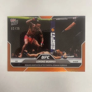 2025 Topps Now UFC Lerone Murphy #27 permanece invicto girando KO naranja 25/02 - Imagen 1 de 3