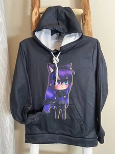 GACHA LIFE Kid's Hoodie Sweatshirt Black Size XS (7-8 years) - Picture 1 of 14
