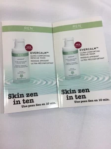 (2) Ren Evercalm Comforting Rescue Mask Cleanse Pores Sample Single - Picture 1 of 2