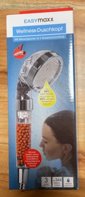 Wellness Duschkopf Easymaxx, 50% mehr Wasserdruck bei circa 30% weniger Wasserve - Bild 1 von 4