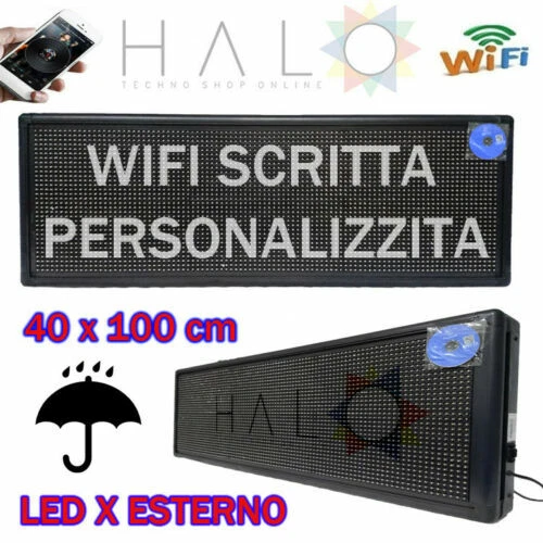 TABELLA LUMINOSA LED INSEGNA SCRITTA CON EFFETTI PERSONALIZZATI USO ESTERNO I... - Immagine 1 di 1