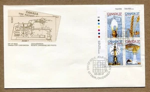 CANADA DAY First Day Cover Series 1988-06-17 Science & Technology CORNER BLOCK - Picture 1 of 2