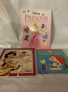 Menge 3 Kinder Prinzessin Bücher Disney Prinzessin Essential Guide, Aladdin, Ariel - Bild 1 von 4