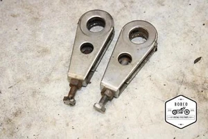 1973 Honda CB350G REAR AXLE CHAIN ADJUSTERS Twin W14-0035.ZE - Picture 1 of 4