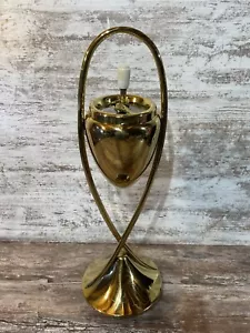 Posacenere Mid Century moderno free standing Olanda metallo rotante (ottone) anni 60 - Foto 1 di 24