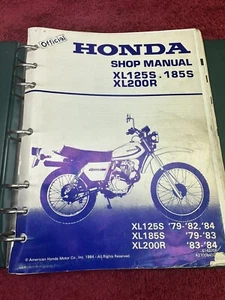 Honda XL125S XL185S XL200R  79 80 81 82 83 84 Shop Manuals Official OEM Vintage - Picture 1 of 14