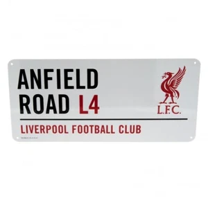 Liverpool FC Official Anfield Road Street Sign Large White LFC Gift - Picture 1 of 3