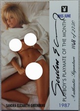Playboy Centerfold Cards June Set SANDRA ELIZABETH GREENBERG AUTO. CARD #1168