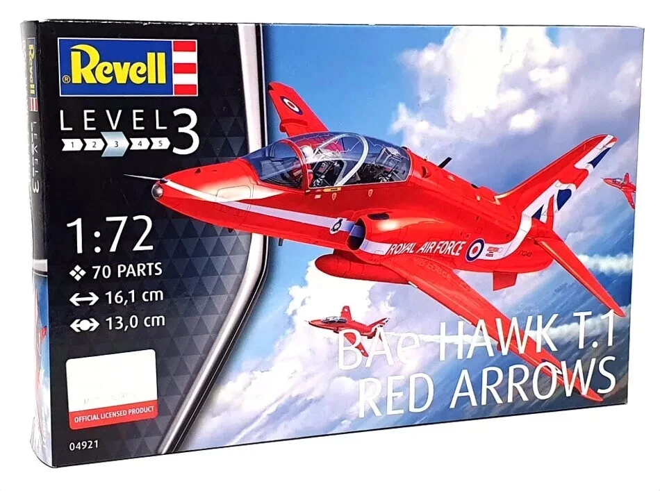 REVELL 1:72 KIT AEREO BAE HAWK T.1 RED ARROWS LUNGHEZZA  16,1 cm       ART 04921 - Immagine 1 di 1