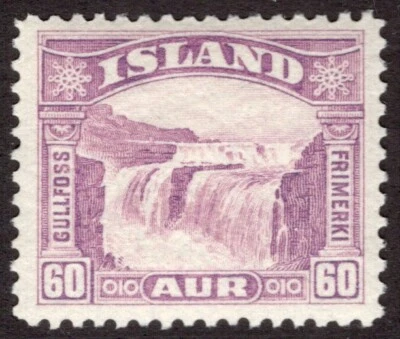 ISLANDIA 1932, SC-173, EN MUY BUEN ESTADO MNH** 60aur Gullfoss scv $42,50 *Sellos de la bahía* Foto 1 de 2