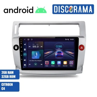 AUTORADIO ANDROID CITROEN C4 2004-2009 STEREO AUTO TOUCH 9" WIFI NAVIGATORE GPS - Immagine 1 di 4