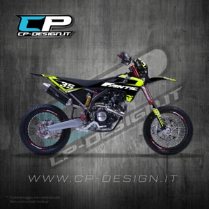 Kit Grafiche Fluo per Fantic 50 125 2017 2018 2019 2020 2021 mx GP Sticker Decal - Imagen 1 de 3