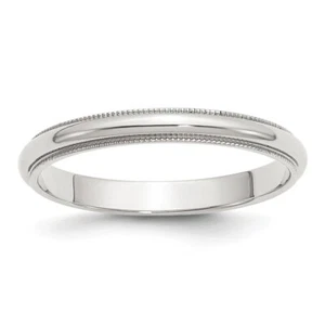 3mm Milgrain Sterling Silver Wedding Band Mens Women Ring Size 4 to 13.5 - Picture 1 of 4