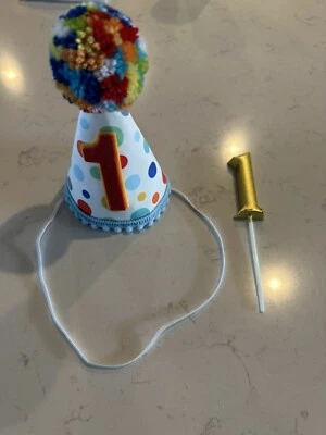 Sombrero y vela 1er cumpleaños Foto 1 de 4