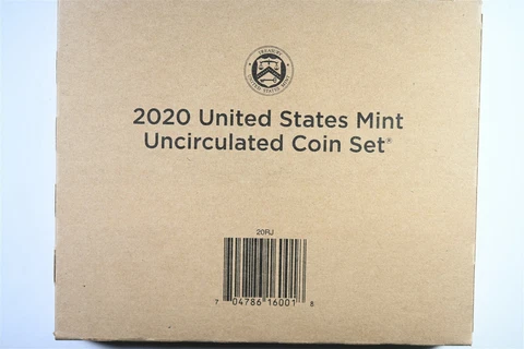 2020 P&D Uncirculated US Mint Set 20 coins in the UN-OPENED Mint Box Cover