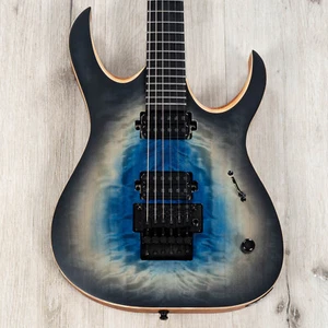 Mayones Duvell Elite PRO 6 Guitar, 4A Curly Poplar Top, Galaxy Eye Blue Satine - Picture 1 of 12