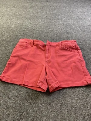 Calvin Klein Women's Size W31 Chino 4 Pocket Shorts Sunkist Coral Pink - Image 1 of 4