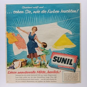 1959 XL Sunil Waschmittel Waschpulver Werbeanzeige Werbung Reklame Advertising - Picture 1 of 1