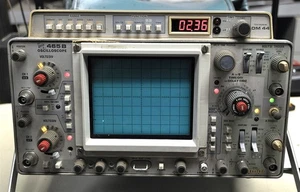 TEKTRONIX 465B/ DM44 OSCILLOSCOPE SOLD AS IS FOR REPAIR WAS COMMERCIAL SURPLUS - Picture 1 of 2