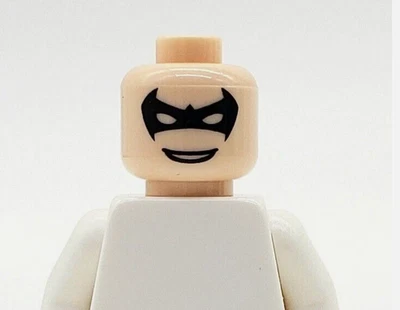 LEGO Nightwing Minifigura Cabeza ***Raro error de impresión*** DC Batman Arkham Asylum 7785 Foto 1 de 2