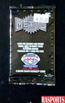1996 FLEER METAL UNIVERSE PREMIERE EDITION HOBBY PACK BASEBALL FACTORY SEALED - Image 1 of 2