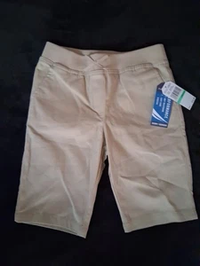 2-Pack Nautica Girls Khaki School Uniform Bermuda Shorts Skinny Fit SIZE 8 NWT - Picture 1 of 7