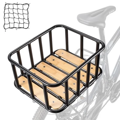 Cesta trasera para bicicleta CXWXC - Cesta trasera grande para bicicleta con red de carga e impermeable... Foto 1 de 4