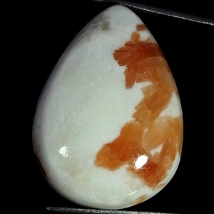 36.50 Cts Natural Pear Pink Scolecite Cabochon Jewelry Making 22X30X9MM - Picture 1 of 6