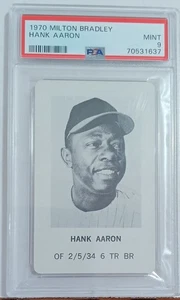 1970 Milton Bradley Hank Aaron HOF PSA 9 MINT - Picture 1 of 2