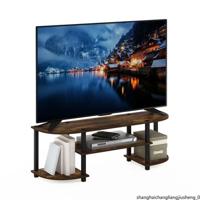 Soporte de TV ancho ámbar pino negro Turn-N-Tube centro de entretenimiento Foto 1 de 4