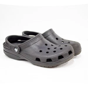 Crocs Clásico Zueco Negro Cómodo Sandalias Sin Cordones Zapatos Para Mujer Talla 7 - Imagen 1 de 9